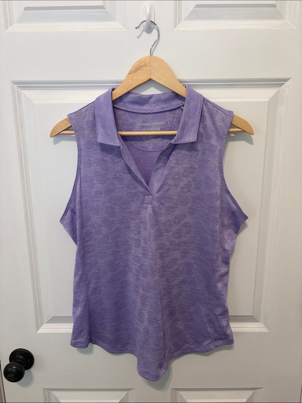Tommy Bahama Lavender Sleeveless Polo Top